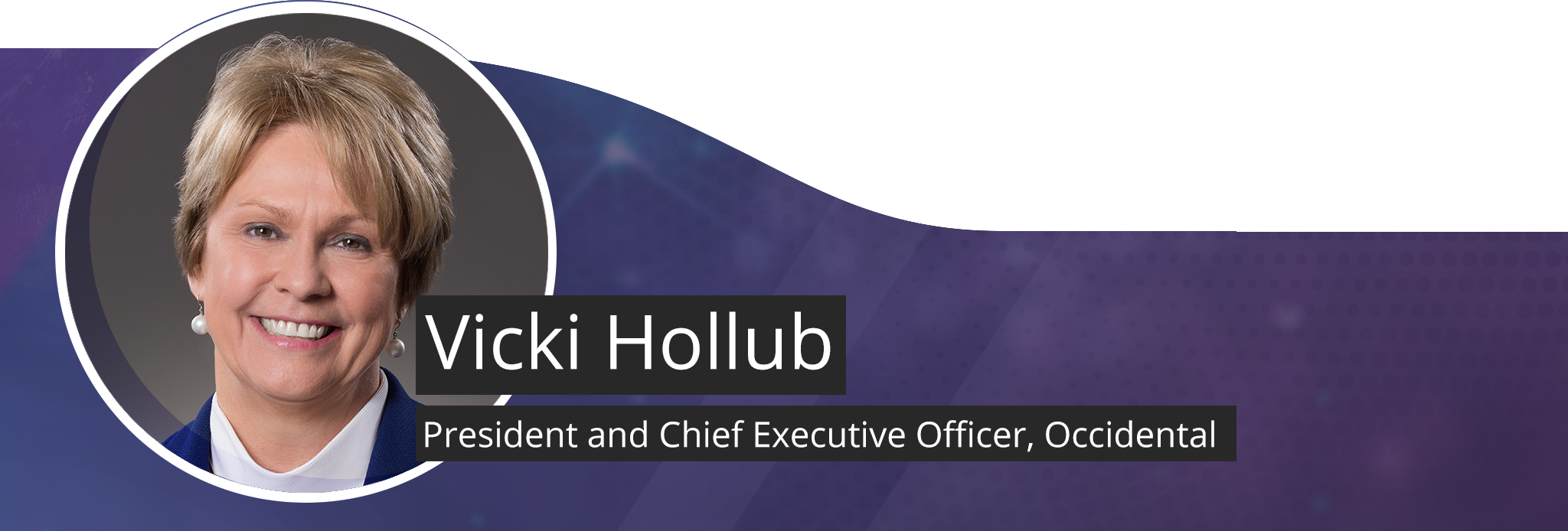 Headshot of Vicki Hollub, President and Chief Executive Officer, Occidental Petroleum
