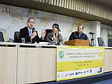 (From left to right: 
Chris Godlove, EPA Landfill Methane Outreach Program; Laura Valente de Macedo, ICLEI - Local Governments for Sustainability Latin America and the Caribbean Secretariat (LACS); Carlos Vicente Bernardoni Gonçalves, DMLU – Municipal Department of Urban Cleaning - Municipality of Porto Alegre)