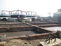 Anaerobic digester at the Shri Krishna Gaushala in the Karera Village in Ghaziabad, India