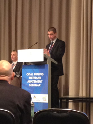 Wayne Calder of Australia's Department of Resources, Energy and Tourism addressing Seminar participants in Sydney, Australia.